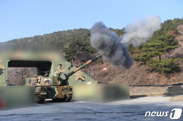 K-9 자주포 훈련 장면(국방부 제공) ⓒ News1