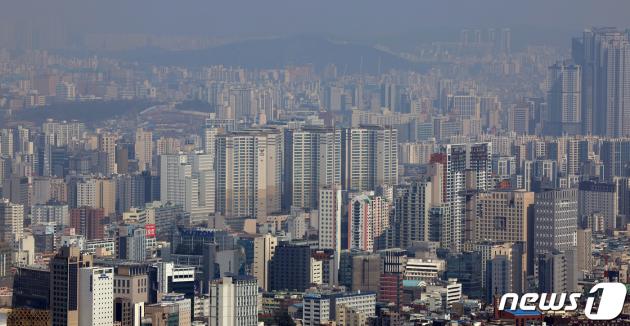 남산에서 바라본 아파트 모습. 2024.3.14/뉴스1 ⓒ News1 김명섭 기자